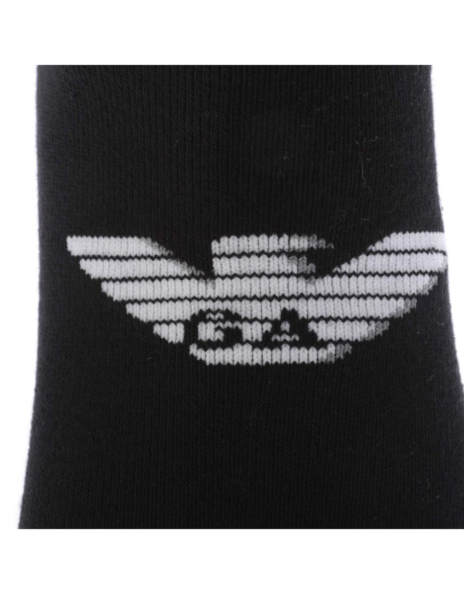 Men's Emporio Armani 2 Pack of Socks in Black - 1