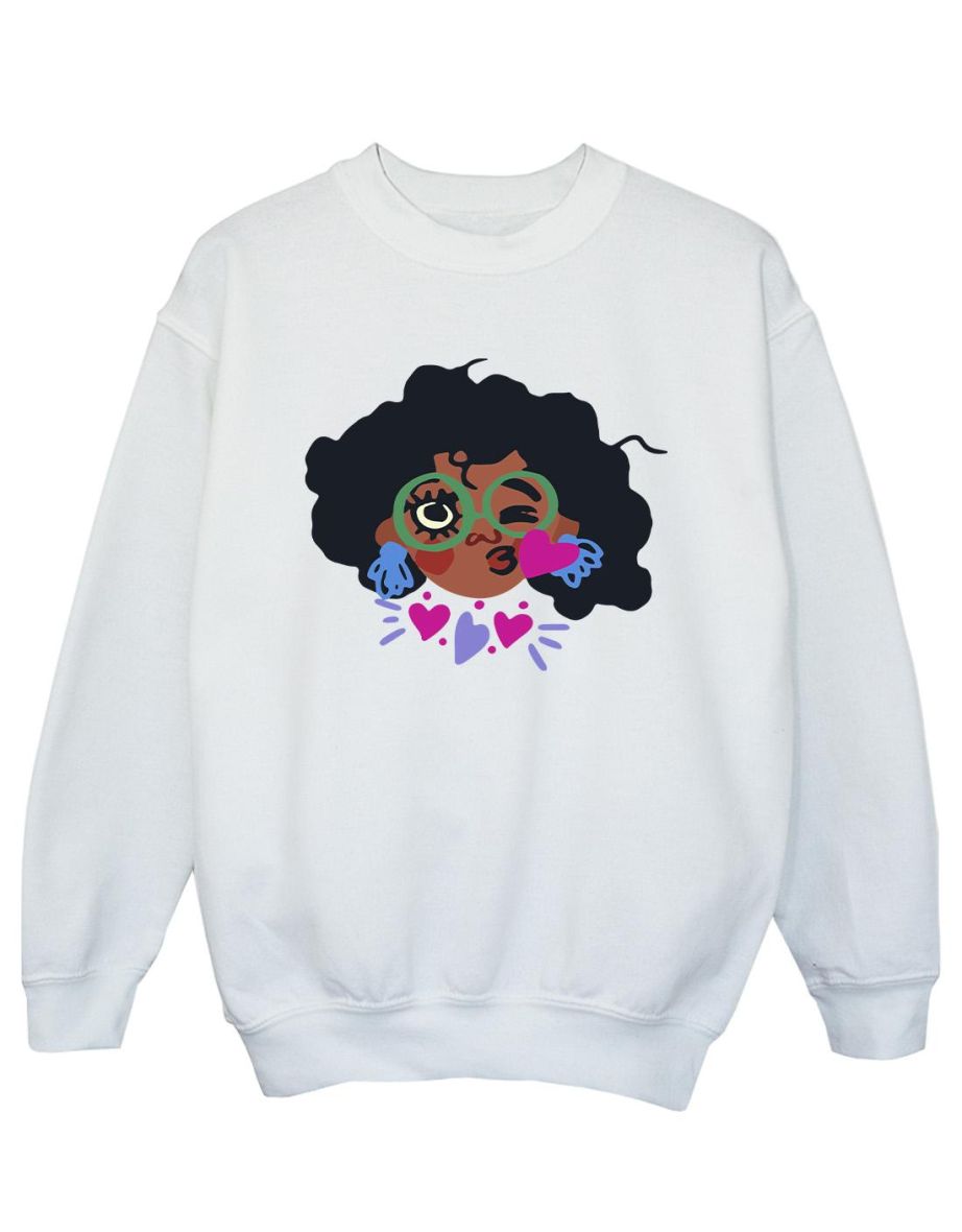 Disney Girls Encanto Mirabel Kiss Sweatshirt - White