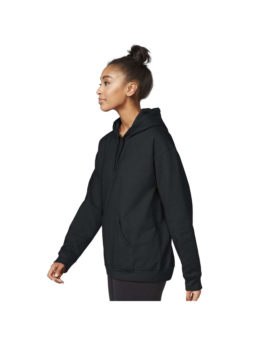 Gildan Unisex Adult Softstyle Fleece Midweight Hoodie - Black - 3
