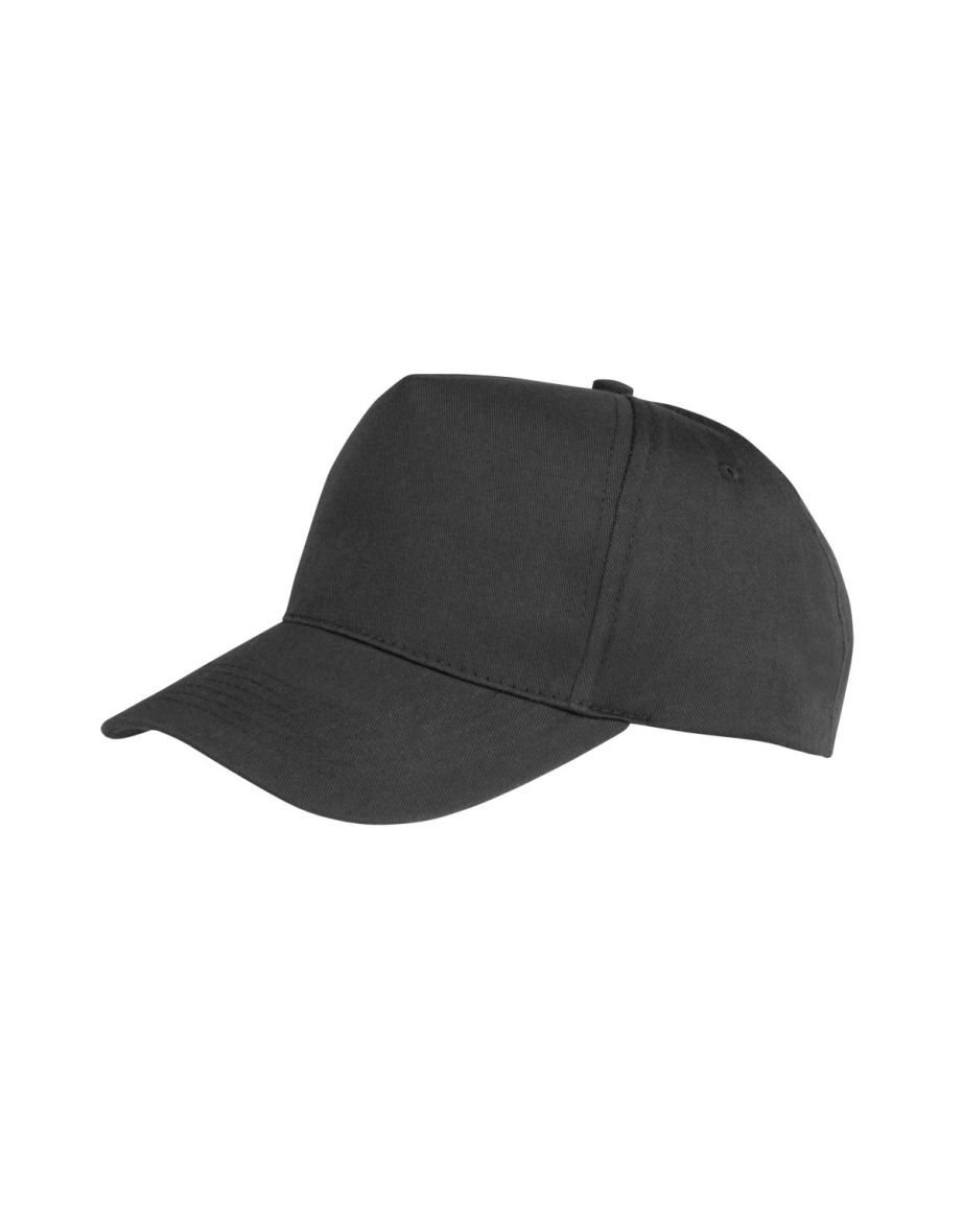 Result Unisex Core Boston 5 Panel Printers Baseball Cap - Black