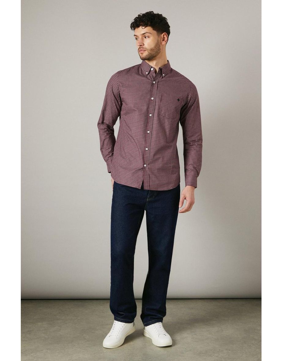 Red Classic Check Long Sleeve Shirt
