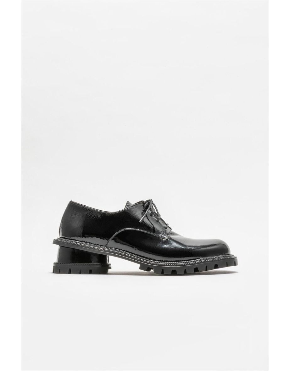 Black Leather Women's Oxford