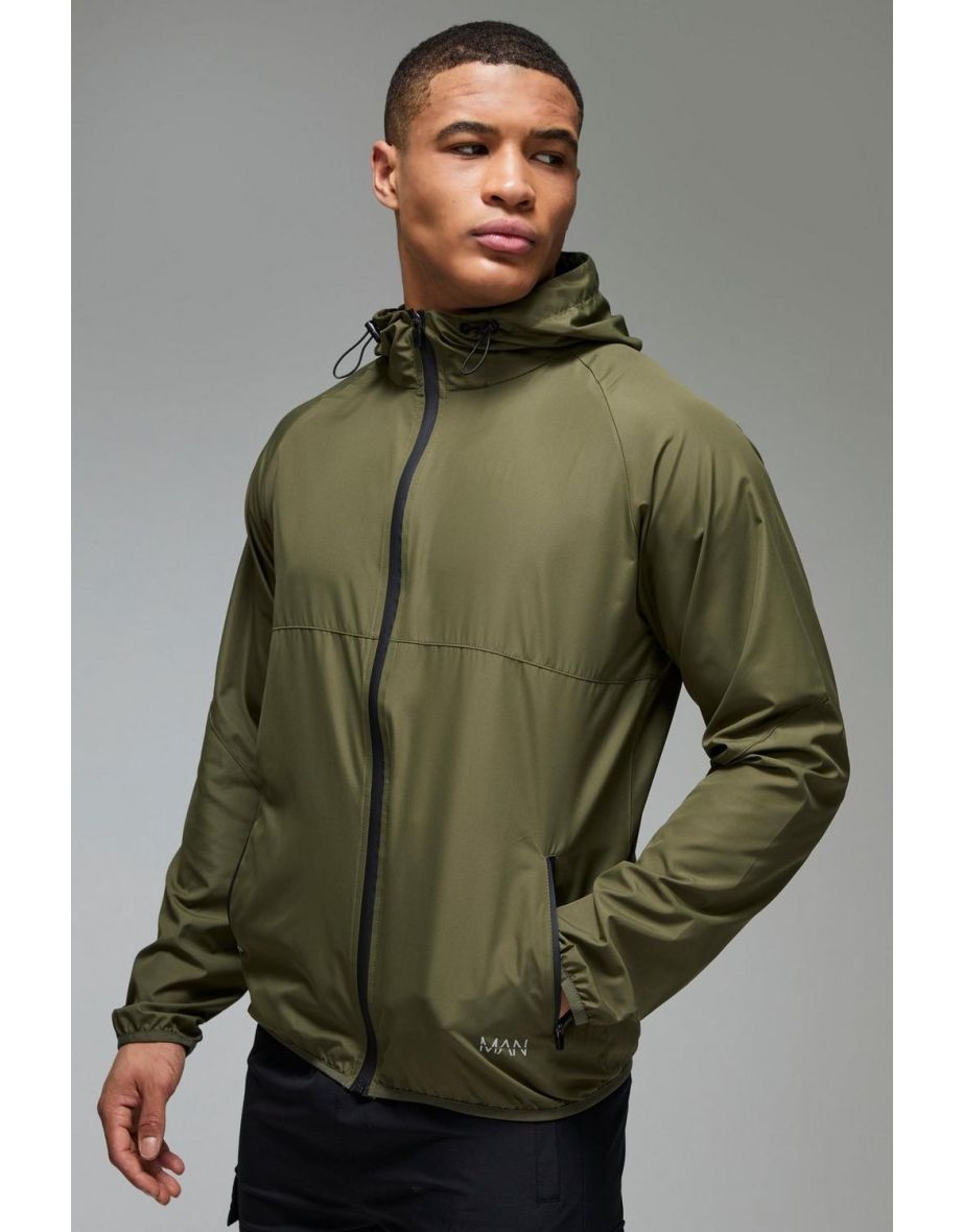 Man Active Ripstop Shower Resist Windbreaker - khaki