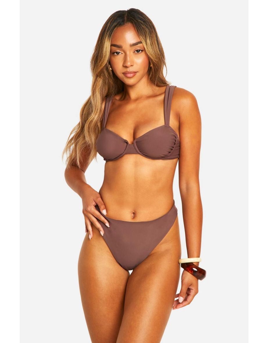 Mix & Match Underwired Bikini Top - mocha