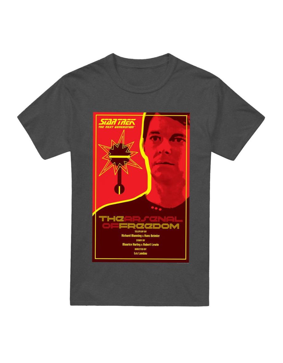Star Trek Unisex Adult The Next Generation Season 1 Episode 21 T-Shirt - Charcoal