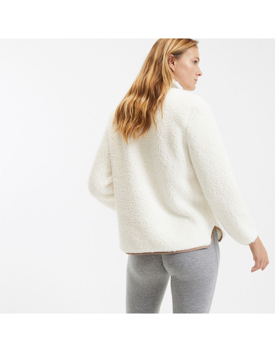 Fleece Cropped Lounge Jacket - 3