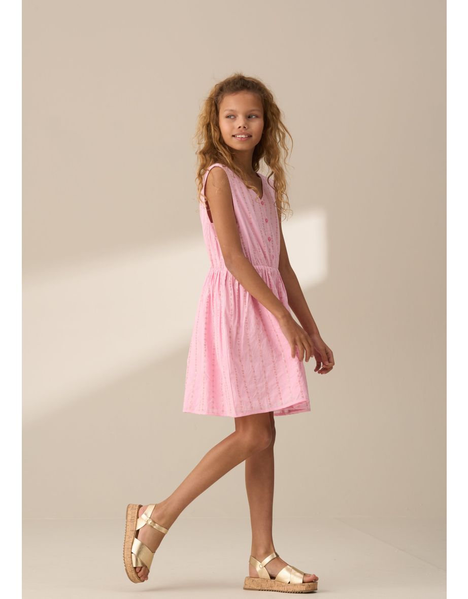 Jilly Pink Embroidered Playsuit