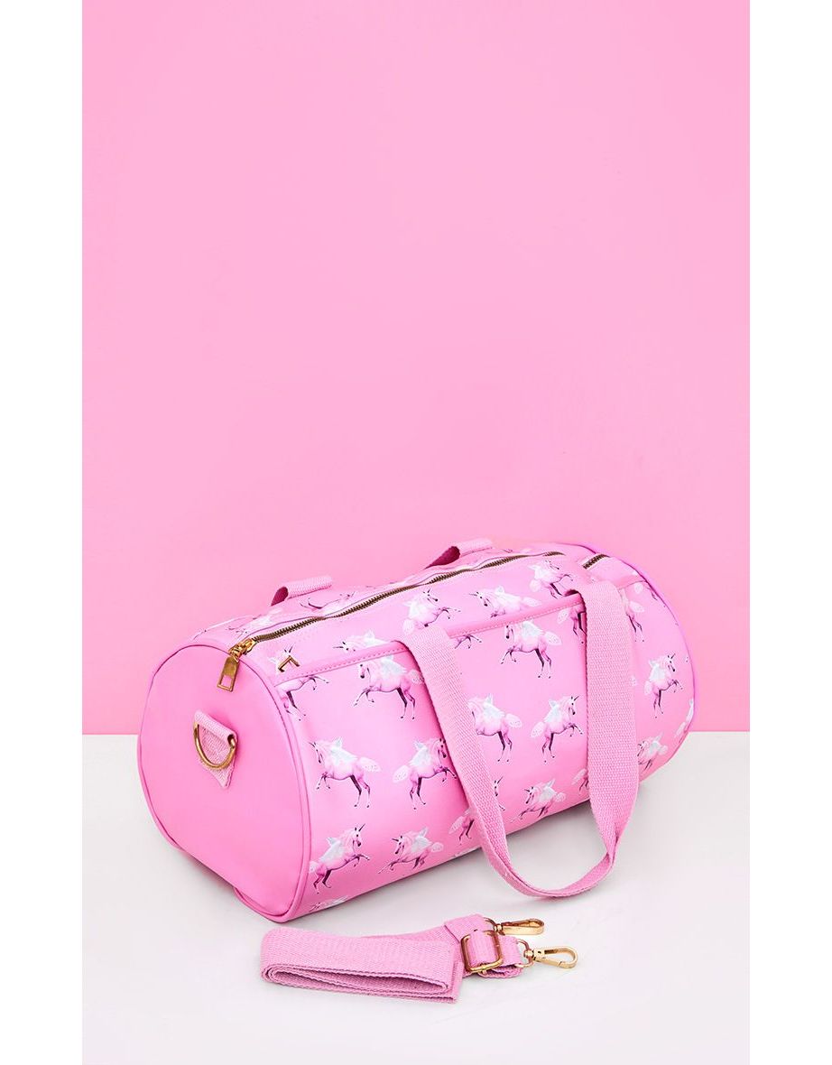 PRETTYLITTLETHING Unicorn Pink Gym Bag