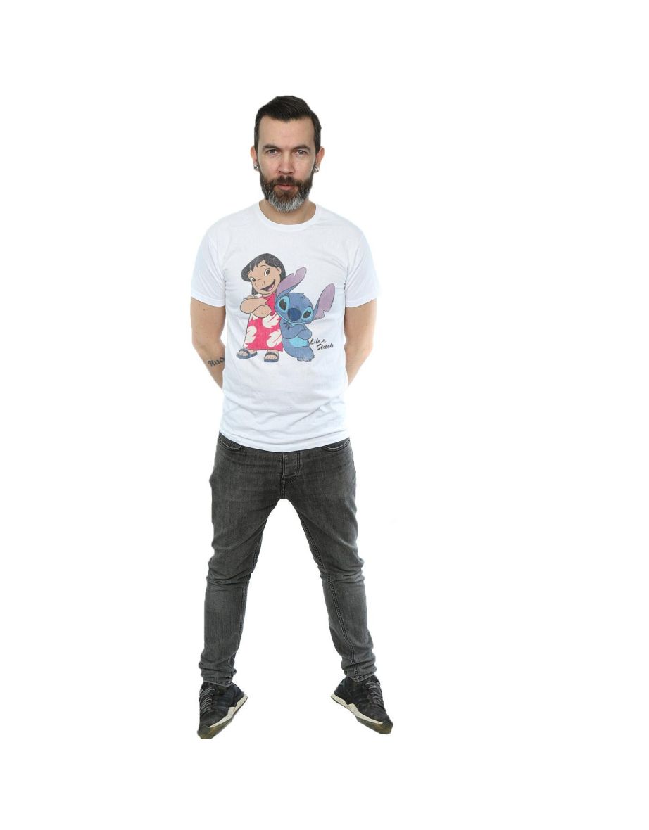 Lilo & Stitch Mens Classic Cotton T-Shirt - White - 2