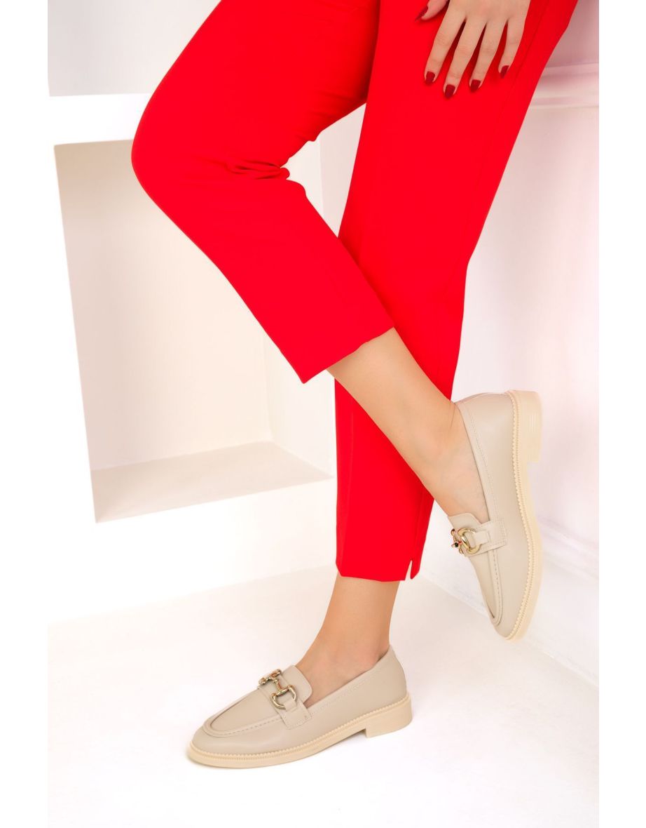 Beige Women's Casual Shoes - 4