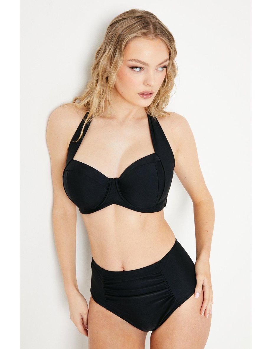 Dd+ Non Pad Balcony Bikini Top - black - 3