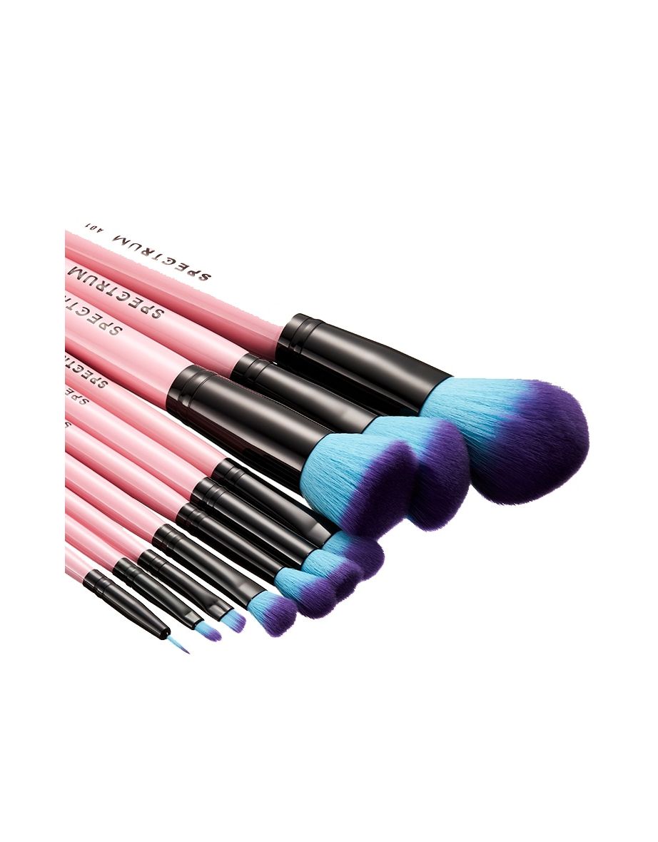 Spectrum 10 Piece Pink Essential Make Up Brush Set - 3
