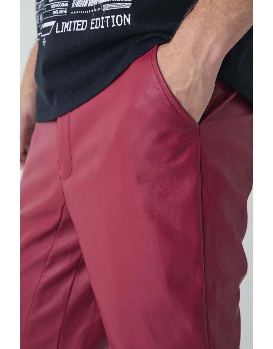 Tall Pu Slim Fit Flared Trousers - 2