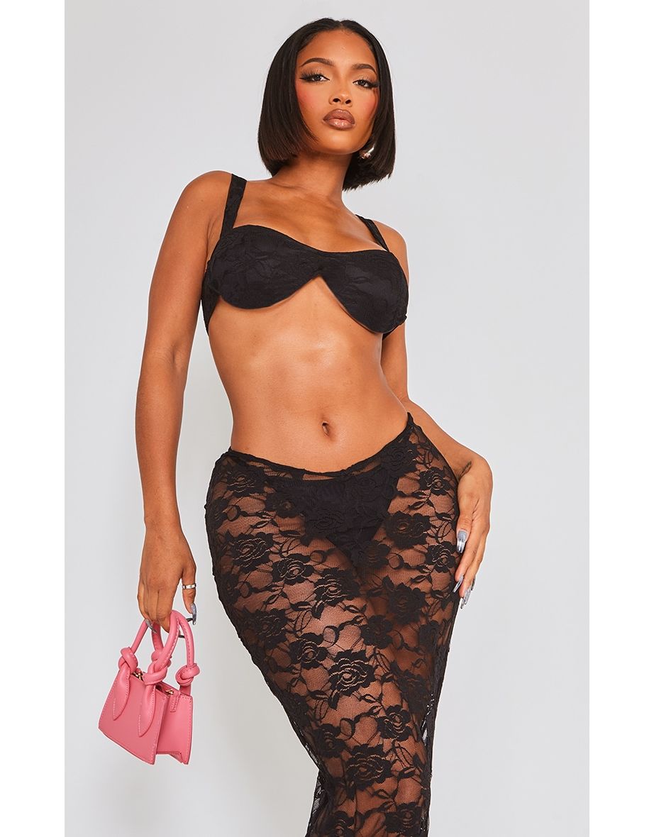 Shape Black Lace Underwire Bralette