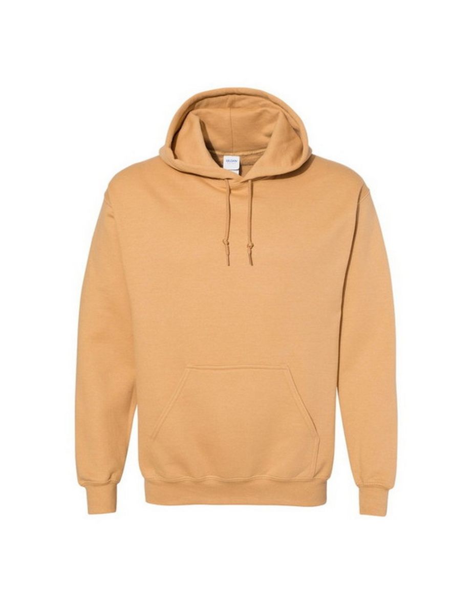 Shop Gildan Heavy Blend Adult Unisex Hooded Sweatshirt Hoodie Old Gold Online in Qatar VogaCloset