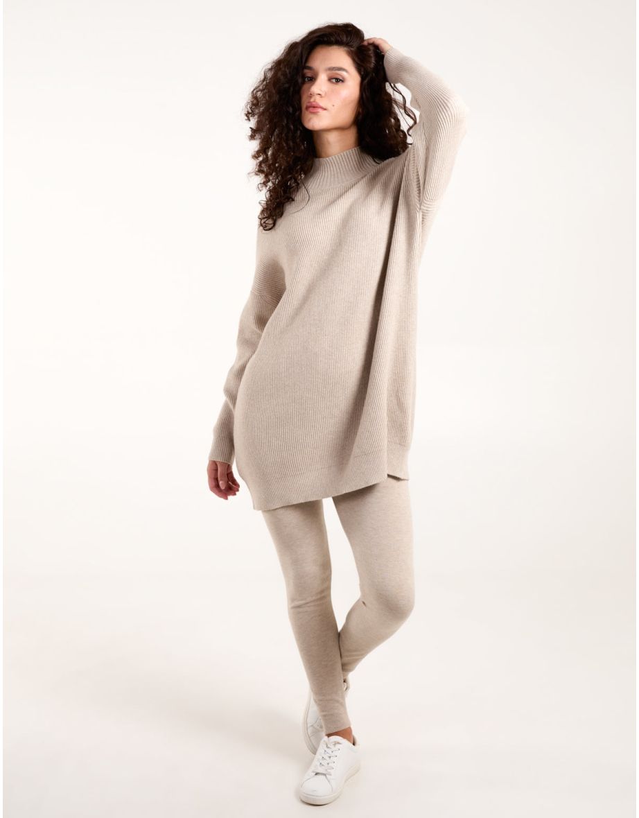 Ribbed Jumper + Knit Legging Set
