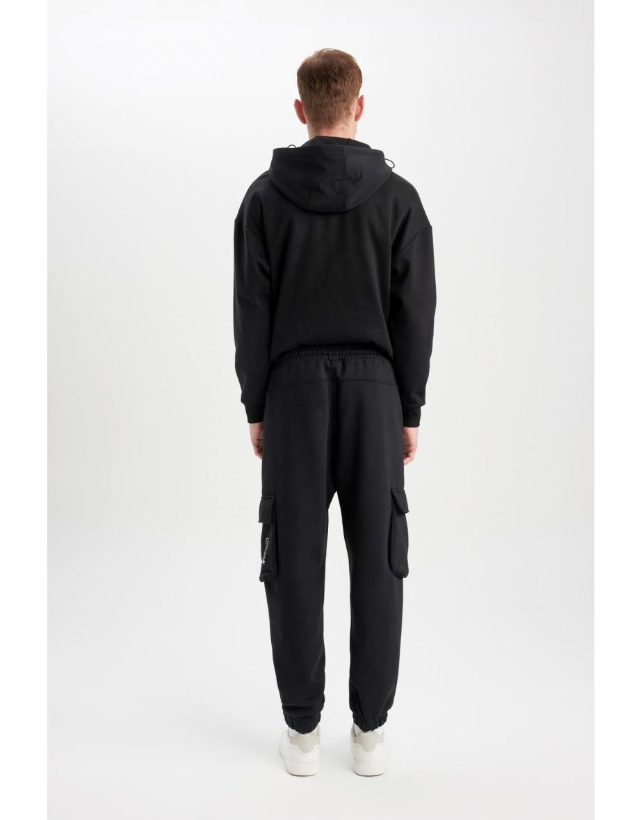 Oversize Fit Cargo Pocket Sweatpants - 5