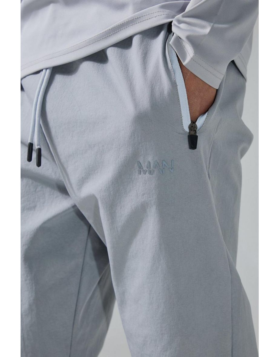 Man Active Knee Vent Running Jogger - grey - 2