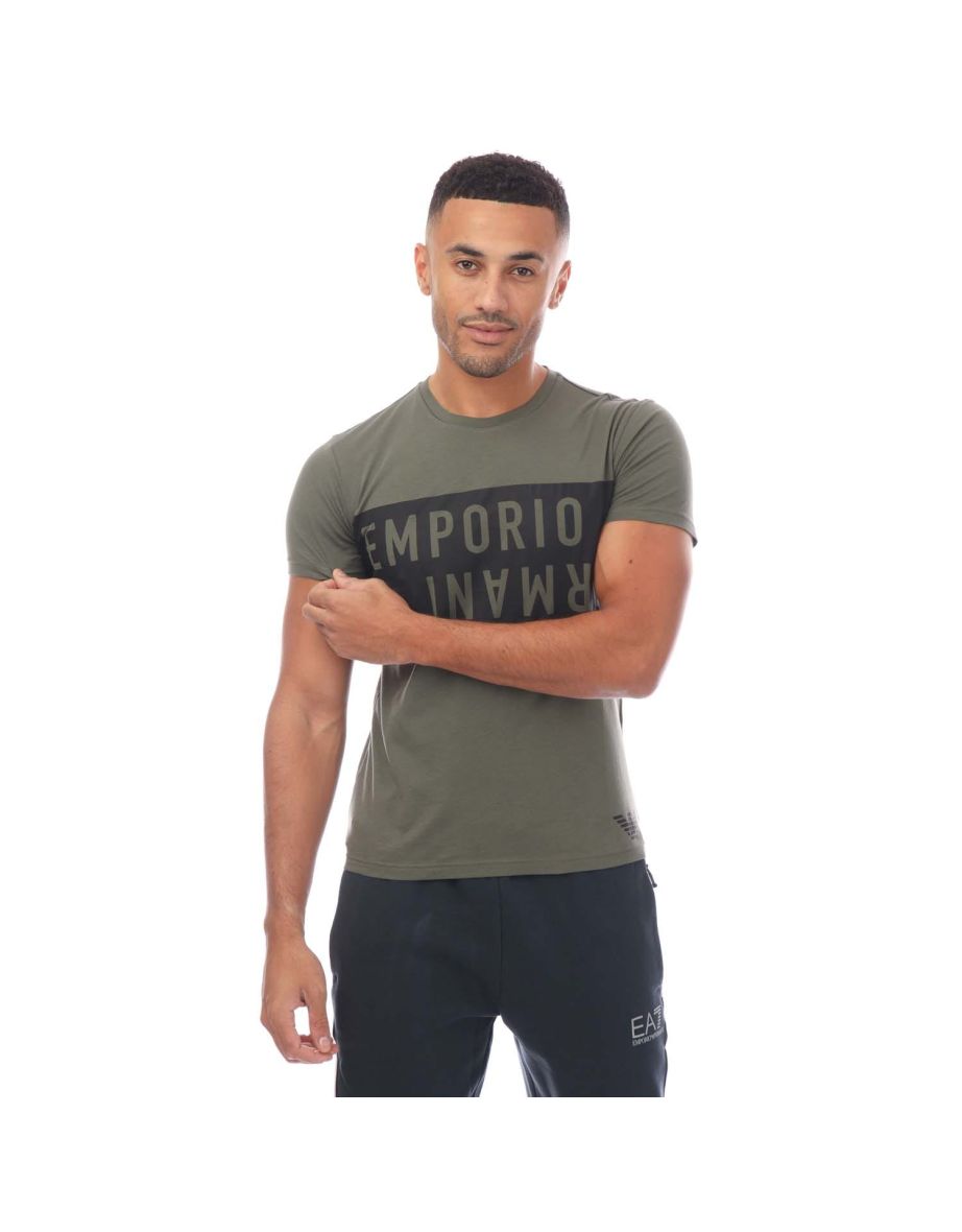 Men's Emporio Armani Crewneck T-Shirt in Green