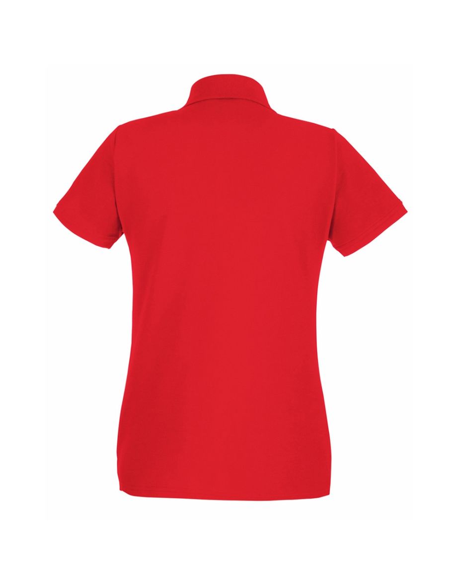 Womens/Ladies Fitted Short Sleeve Casual Polo Shirt - Bright Red - 1