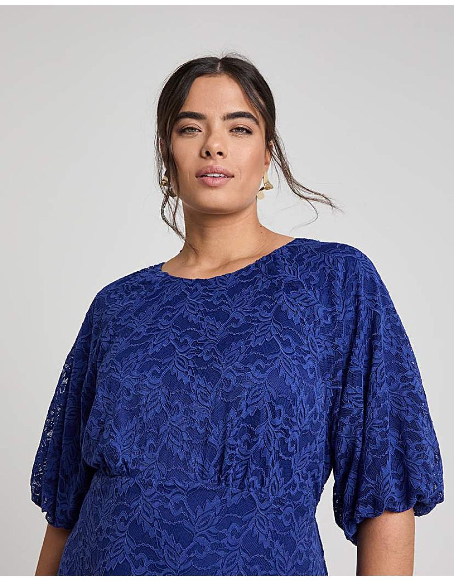 Joanna Hope Lace Dress With Puff Sleeves - 3