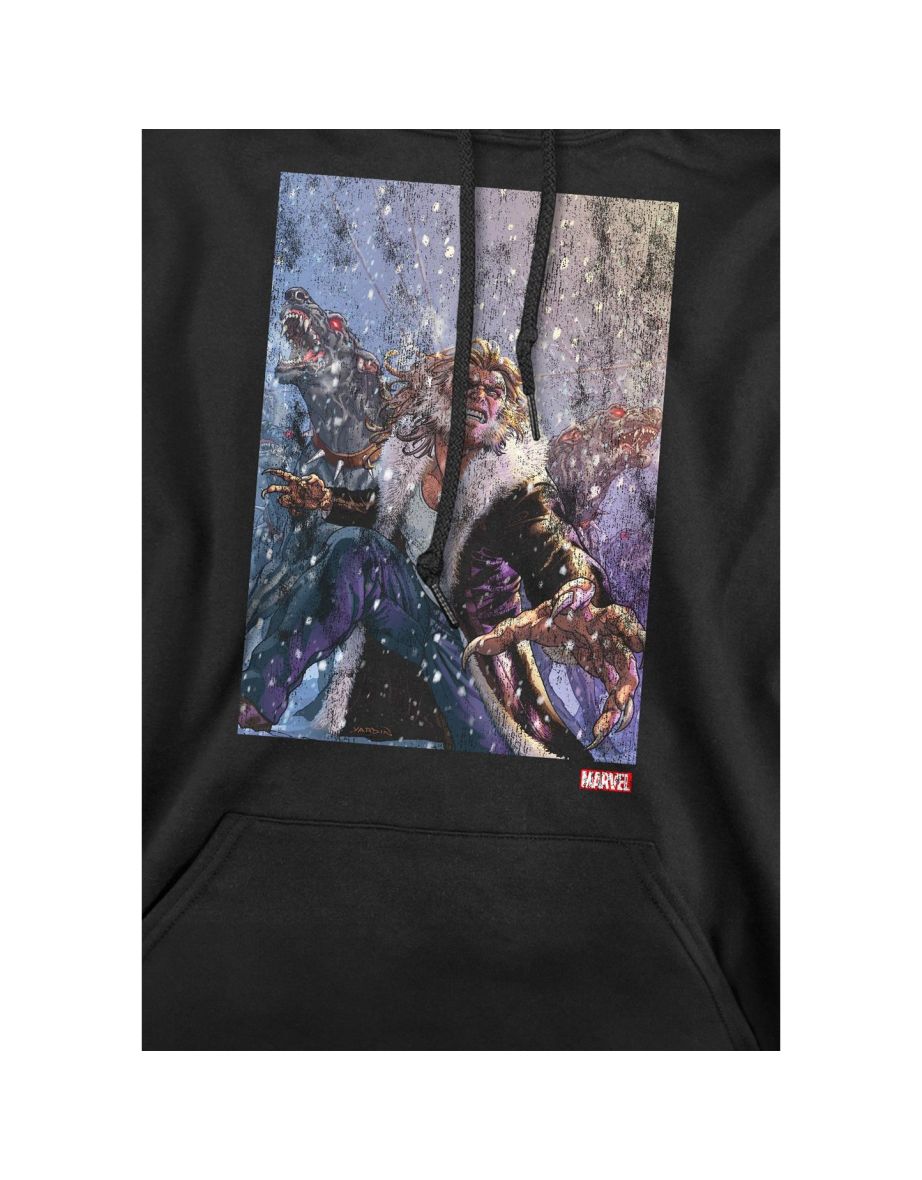 Marvel Mens X-Men Sabretooth Dogs Hoodie - Black - 3