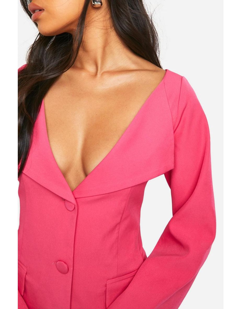 Bardot Blazer Dress - hot pink - 3