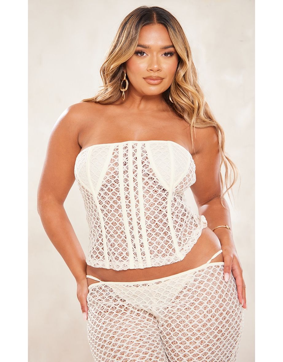 Shape Cream Lace Bandeau Corset