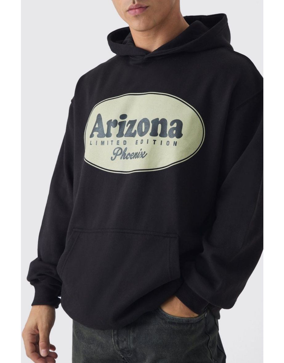 Oversized Arizona Print Hoodie - 2