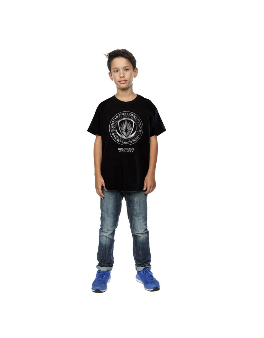 Marvel Boys Guardians Of The Galaxy Metallic Seal T-Shirt - Black - 3
