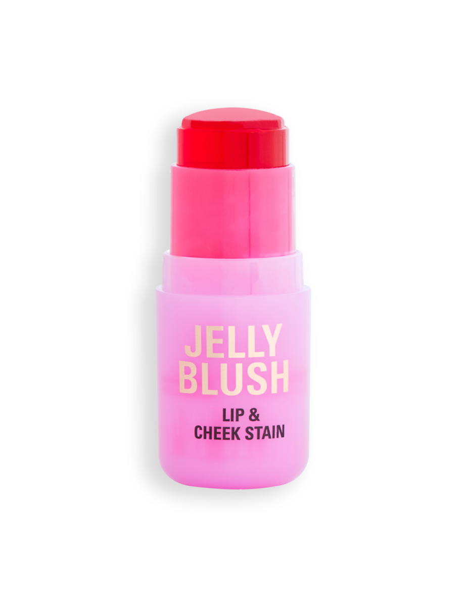 Revolution Jelly Blush Stick Lip and Cheek Stain Strawberry Pink