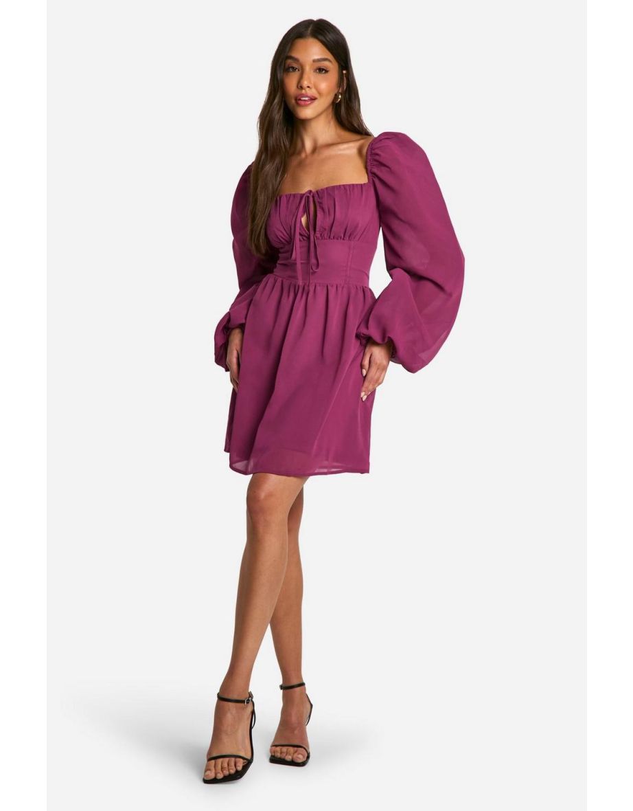 Purple milkmaid dress best sale