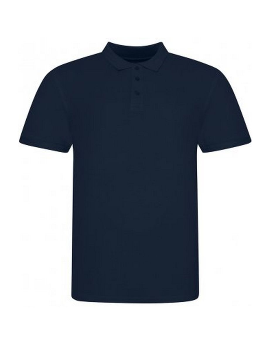 Awdis Mens Piqu Cotton Short-Sleeved Polo Shirt - Oxford Navy