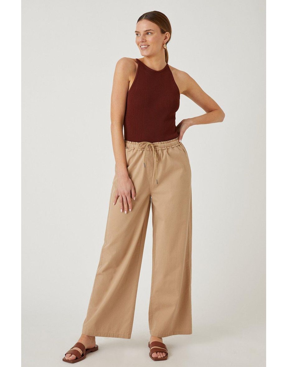 Trousers | Side Zip Stretch Crop Trousers | Wallis