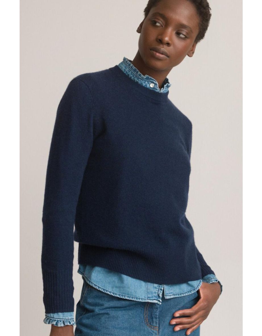 Long fine knit jumper best sale