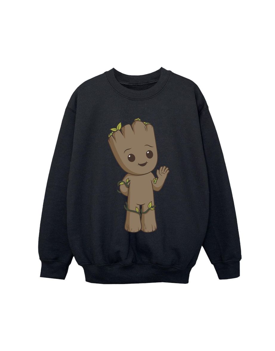 Marvel Boys I Am Groot Cute Groot Sweatshirt - Black - 1