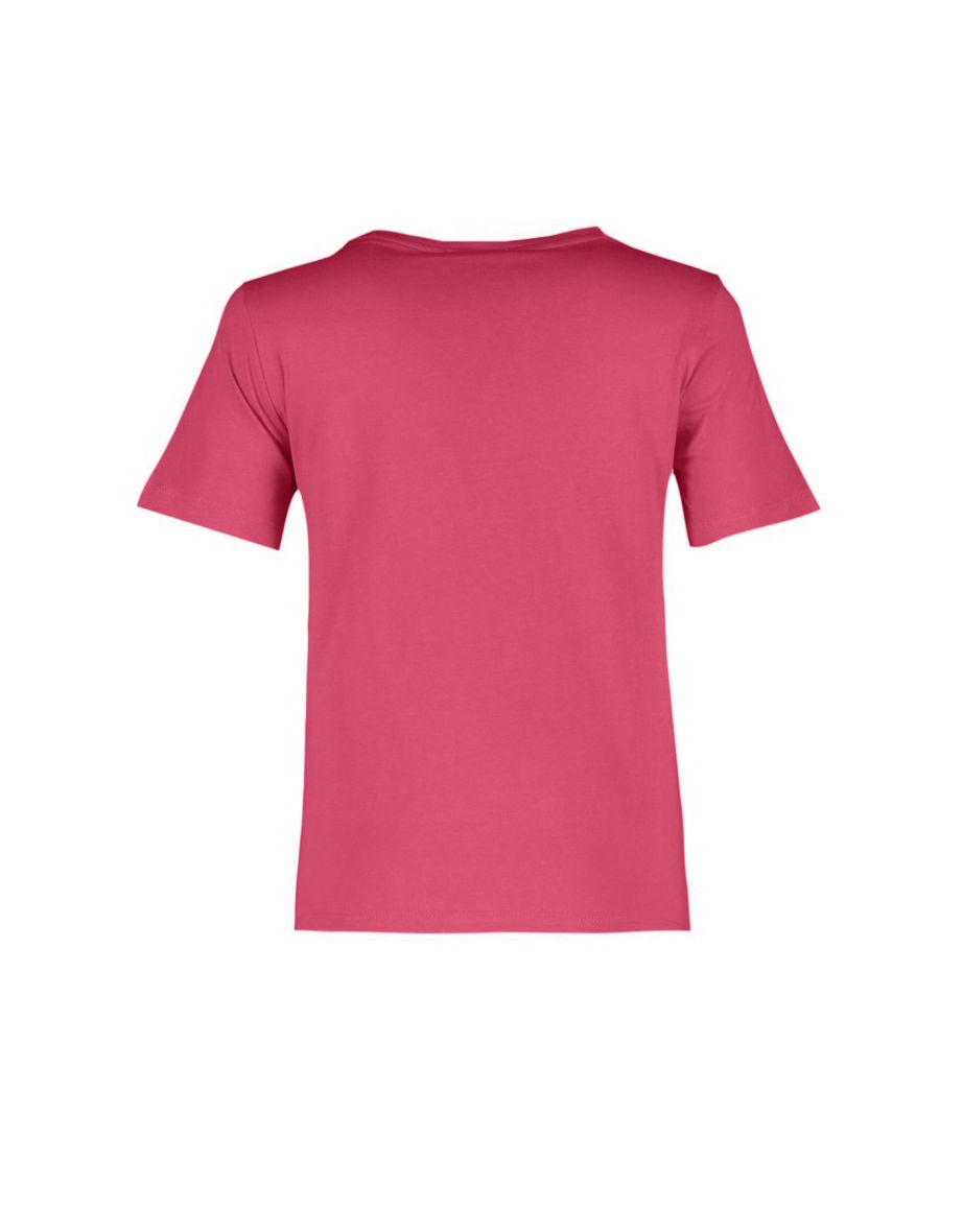 Pink*001 100% Cotton Basic Crew Neck Knitted T-Shirt - 7