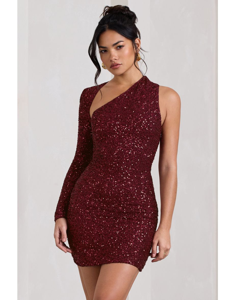 Burgundy bodycon outlet mini dress