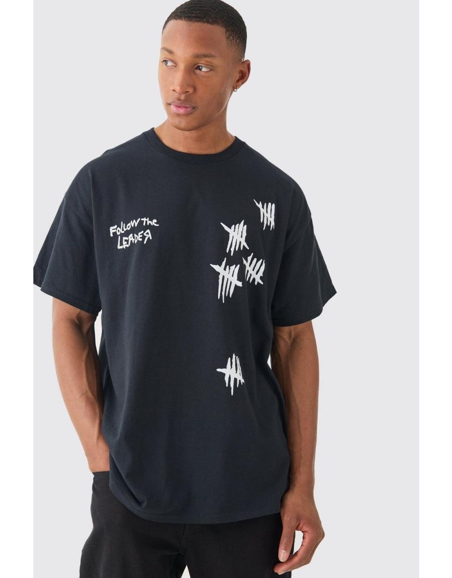 Oversized Korn Band License T-shirt - black