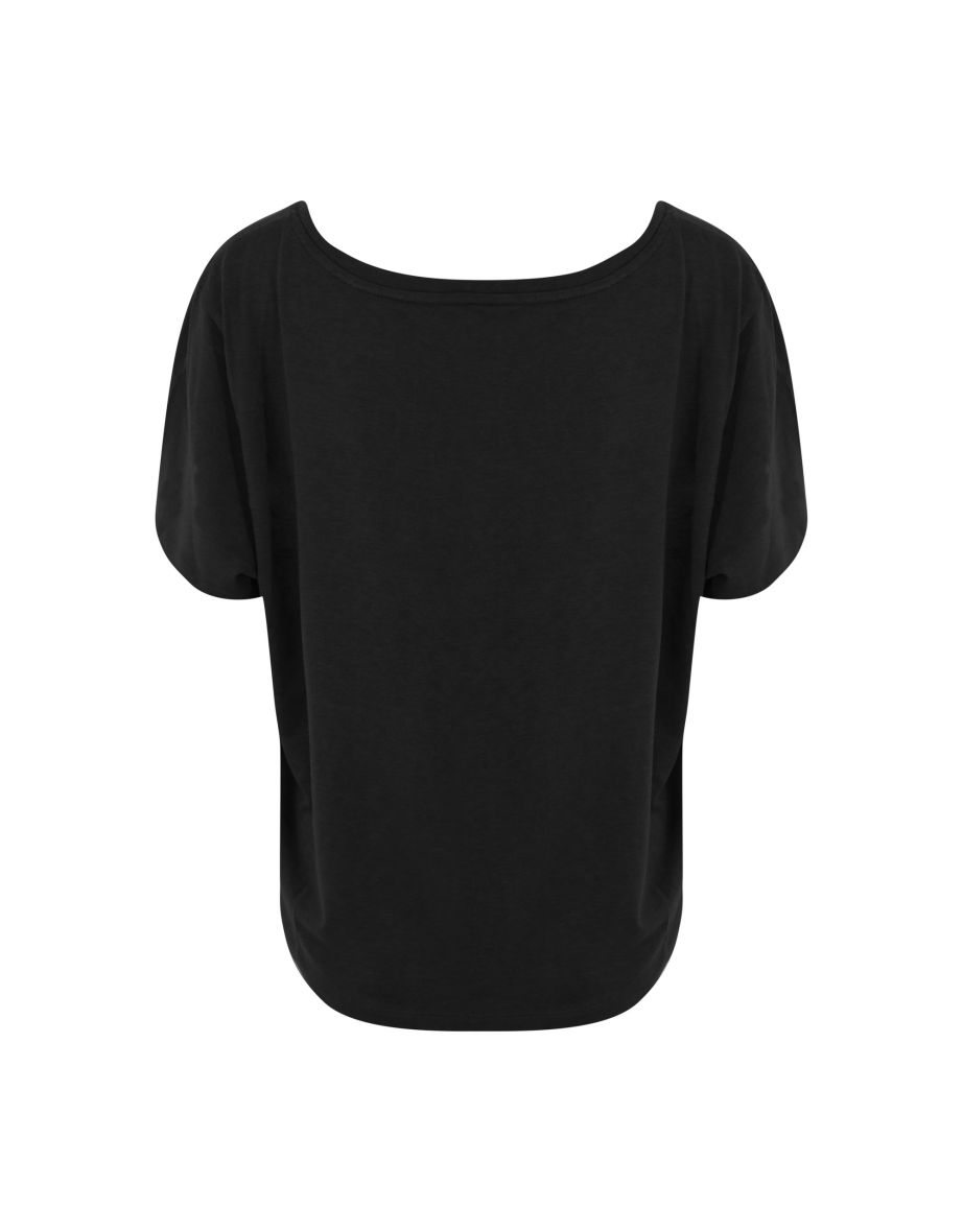 Ecologie Womens/Laides Daintree EcoViscose Cropped T-Shirt - Jet Black - 1