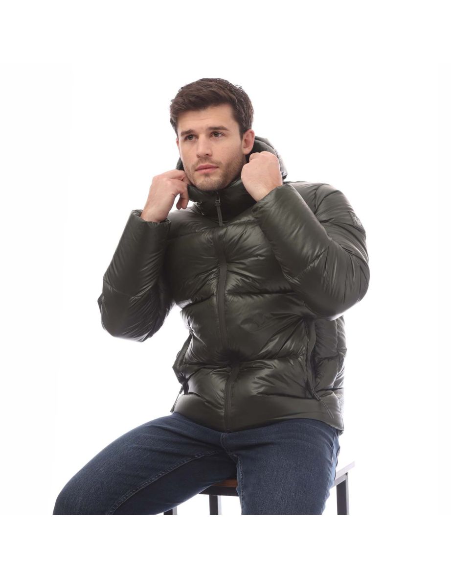 Men's Belstaff Down Filled Ripstop Resolve Jacket in Green - 3