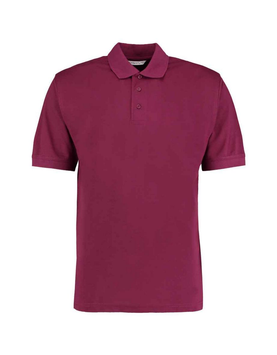 Kustom Kit Mens Klassic Piqué Polo Shirt - Burgundy