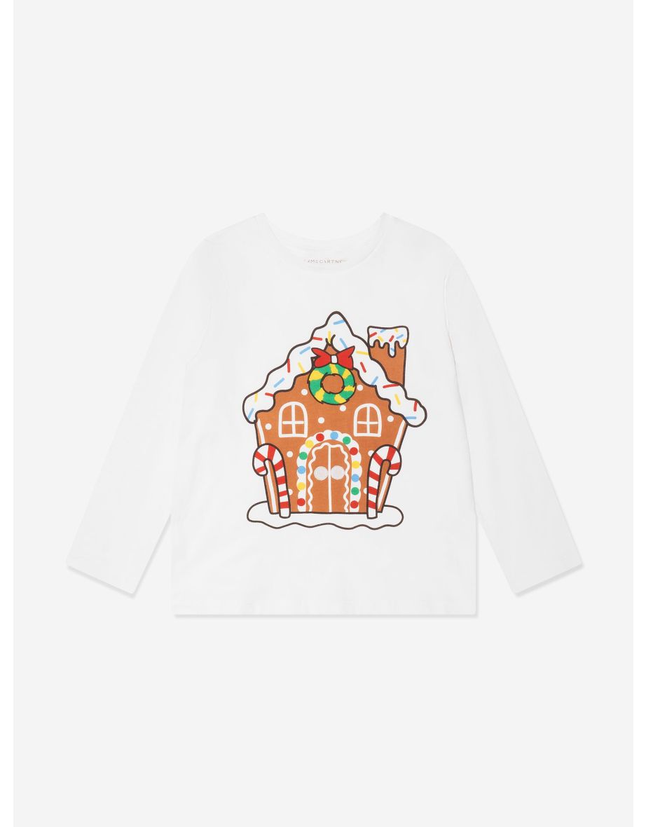 Kids Gingerbread House T-Shirt in Ivory