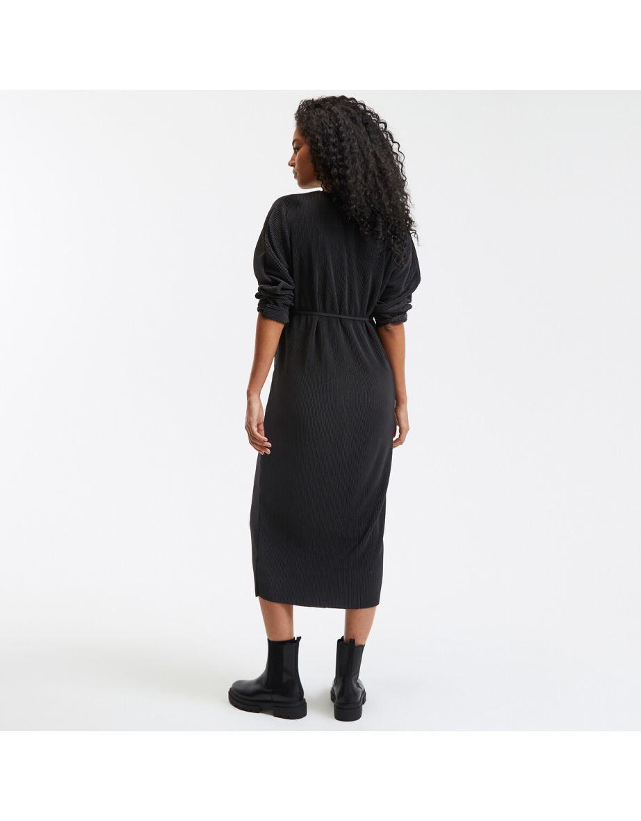 Pleated Jersey Maternity Dress - 4