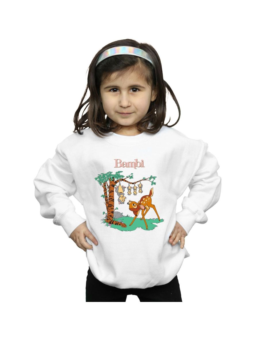 Disney Girls Bambi Tilted Up Sweatshirt - White - 3