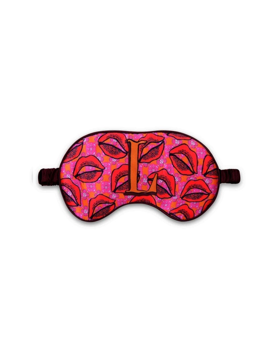 Silk Eye Mask / "L for Lips"