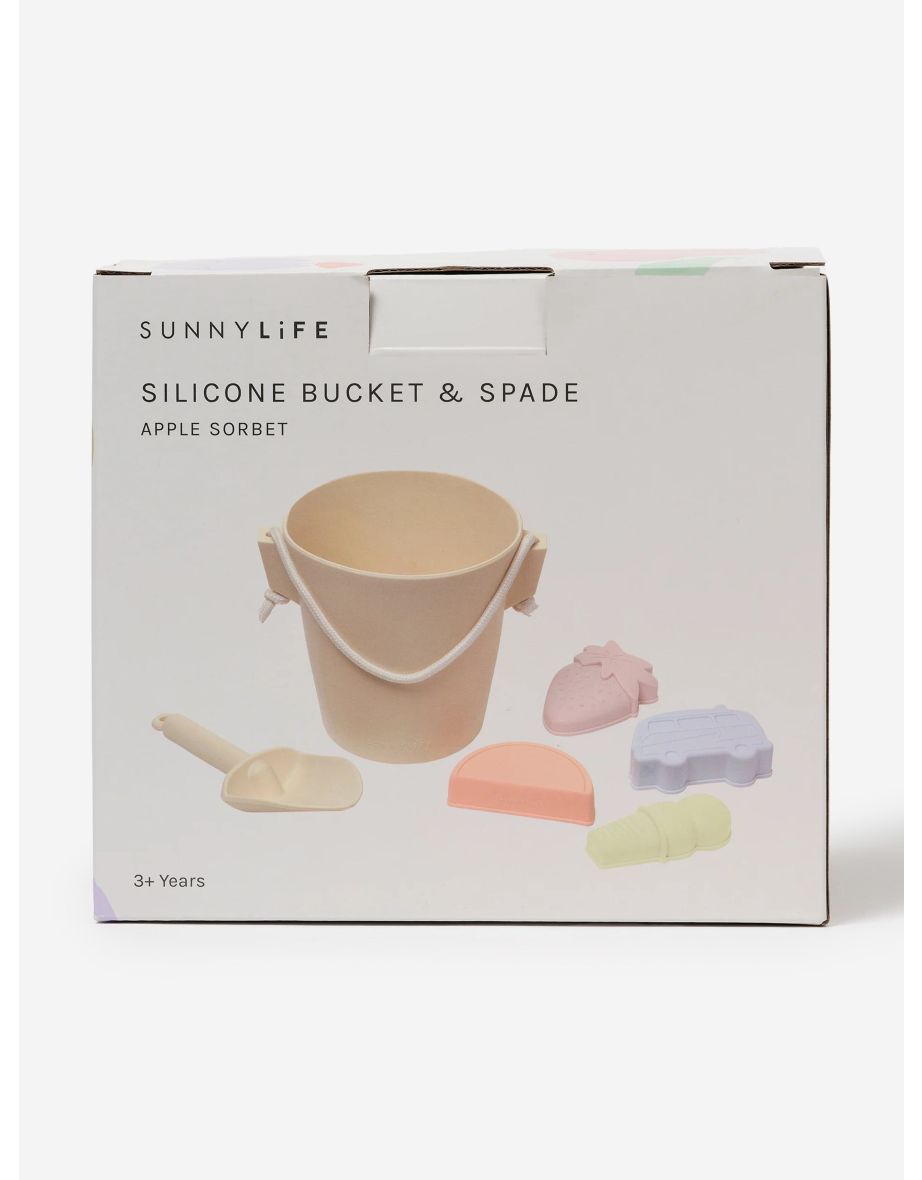 Kids Silicone Bucket & Spade Set Apple Sorbet in Multicolour (19.1cm) - 4