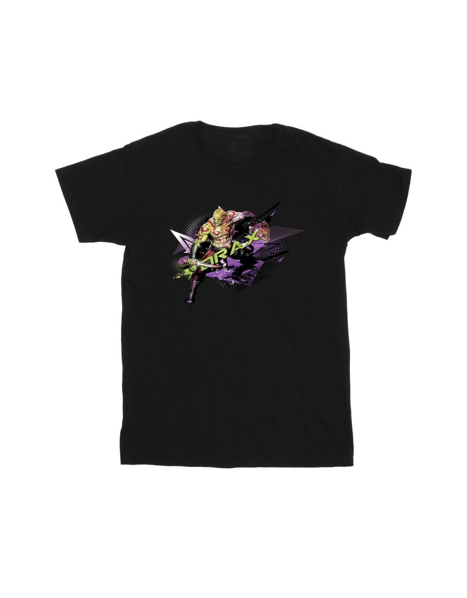 Marvel Girls Guardians Of The Galaxy Abstract Drax Cotton T-Shirt - Black - 1
