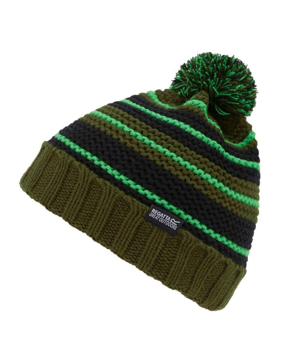 Accessories Regatta Juniors Davin Bobble Hat in Green