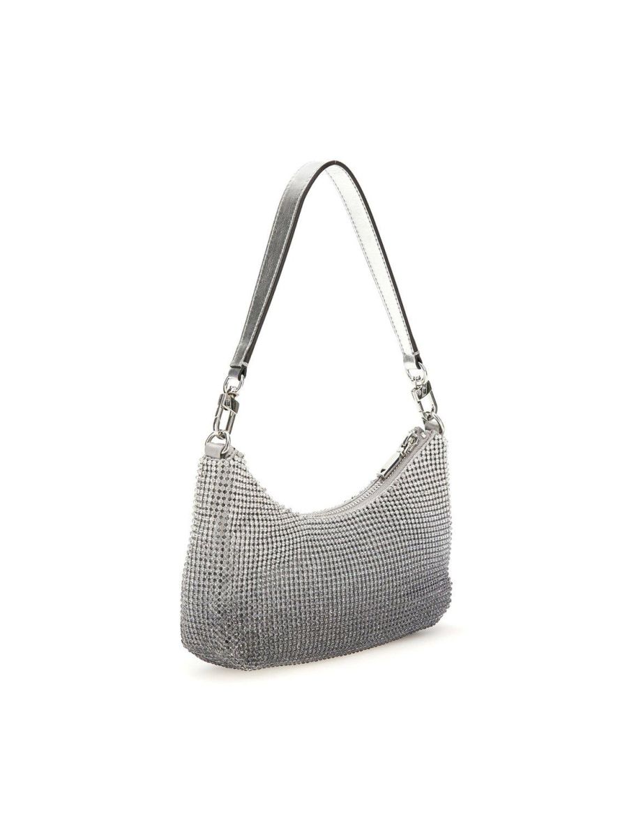 Zalina Mini Top Zip Shoulder Bag Silver - 2